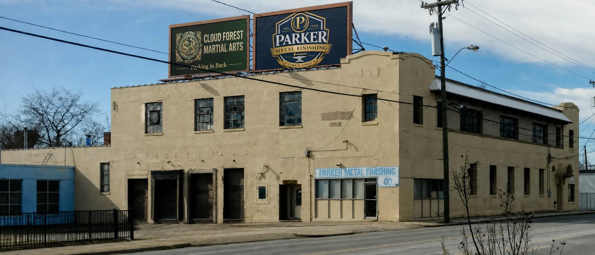 The Parker Metal Finishing building at 719 W. Gate City Blvd, Greensboro, NC